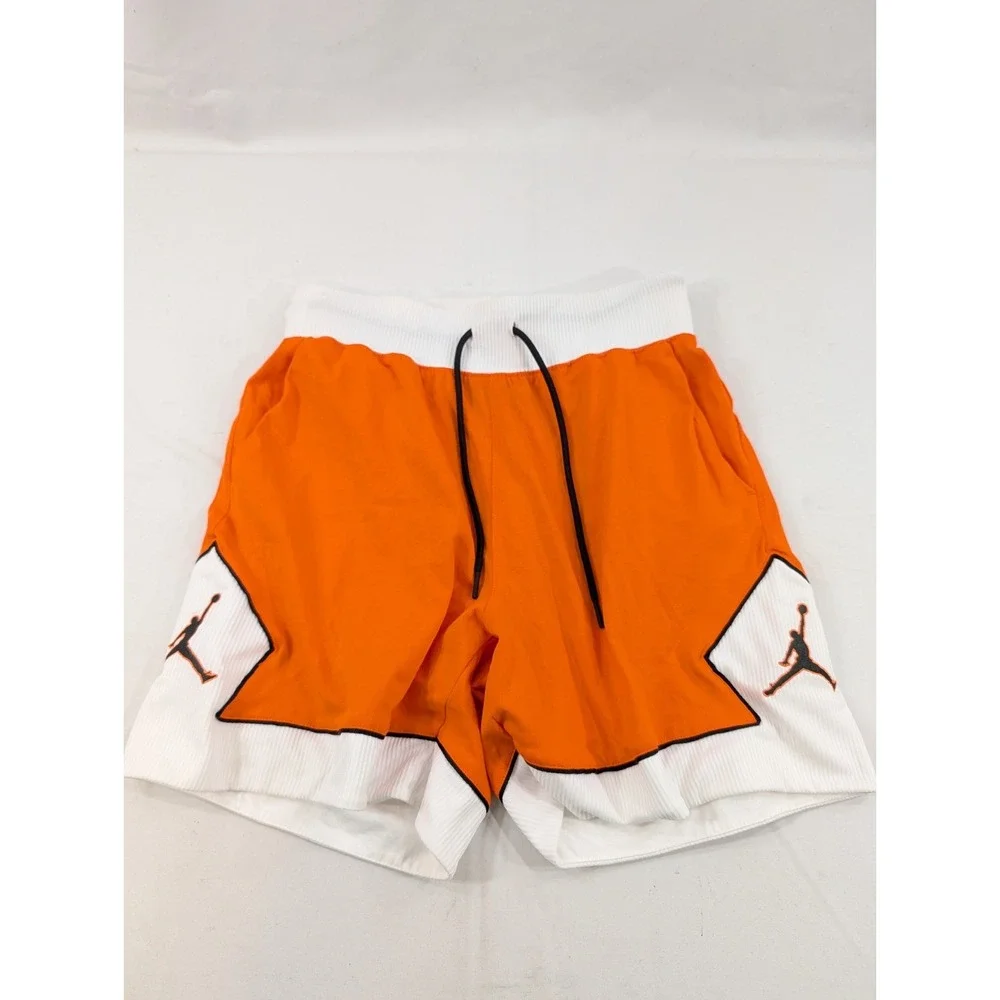 Jordan Jumpman Orange White Loose Fit Basketball Shorts‎ Dri-FIT Size Small
